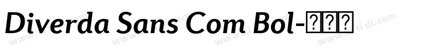 Diverda Sans Com Bol字体转换